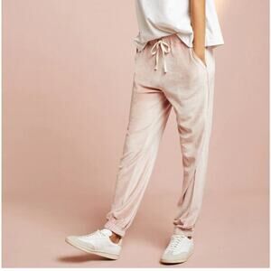 House of Harlow 1960 X Revolve Pink Velour Joggers Drawstring Pockets Cozy L